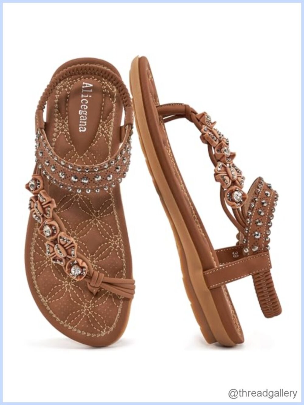 Bohemian Gladiator Sandals Split Toe Faux Leather Flat Ankle Strap